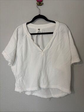 Young Fabulous Broke Gauze Cotton White Shirt M